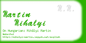 martin mihalyi business card